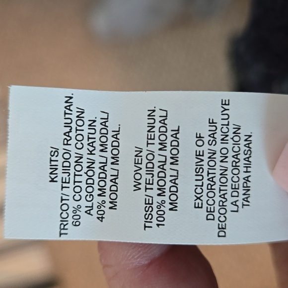 NWT*LUCKY BRAND Navy long sleeve tunic Lace inset white patterned. LARGE - Picture 11 of 11